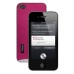 iPhone 4S Brushed Metal Back Cover Replacement - Red