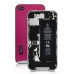 iPhone 4S Brushed Metal Back Cover Replacement - Red