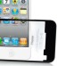 iPhone 4S Clear Glass Back Cover with Black Bezel - Transparent Black