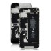 iPhone 4S Clear Glass Back Cover with Black Bezel - Transparent Black