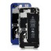 iPhone 4S Clear Glass Back Cover with Blue Bezel - Transparent Dark Blue