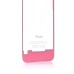 iPhone 4S Clear Glass Back Cover with White Bezel - Transparent Pink