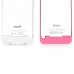 iPhone 4S Clear Glass Back Cover with White Bezel - Transparent Pink