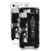 iPhone 4S Clear Glass Back Cover with White Bezel - Transparent White