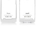 iPhone 4S Clear Glass Back Cover with White Bezel - Transparent White