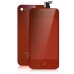 iPhone 4S Electroplated Assembly ( Glass Back Cover + Digitizer LCD Display Screen + Home Button ) - Red