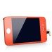 iPhone 4S LCD Assembly (Glass Back Cover + Digitizer Touch Screen + LCD Display + Bezel + Flex Cable) - Bright Orange