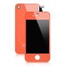 iPhone 4S LCD Assembly (Glass Back Cover + Digitizer Touch Screen + LCD Display + Bezel + Flex Cable) - Bright Orange