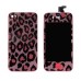 iPhone 4S Pink Leopard Pattern LCD Assembly ( Glass Back Cover + Touch Screen Digitizer + LCD Display Screen + Flex Cable + Frame Bezel + Home Button )