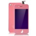 iPhone 4S Semi Electroplated Assembly ( Glass Back Cover + Digitizer LCD Display Screen ) - Pink