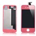 iPhone 4 Semi Electroplated Assembly ( Plating Glass Back Cover + Digitizer LCD Display Screen ) - Pink