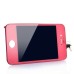 iPhone 4 Semi Electroplated Assembly ( Plating Glass Back Cover + Digitizer LCD Display Screen ) - Pink