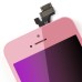 iPhone 5 Electroplated LCD Assembly Replacement Digitizer Touch Screen With LCD Display Screen + Flex Cable + Supporting Bezel Frame + Home Button - Pink