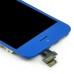 iPhone 5 Front Housing Digitizer Touch Panel Glass Screen With LCD Display Screen + Flex Cable + Bezel Frame + Home Button - Blue