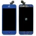 iPhone 5 Front Housing Digitizer Touch Panel Glass Screen With LCD Display Screen + Flex Cable + Bezel Frame + Home Button - Blue