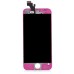 iPhone 5 Front Housing Digitizer Touch Panel Glass Screen With LCD Display Screen + Flex Cable + Bezel Frame + Home Button - Pink