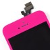 iPhone 5 Front Housing Digitizer Touch Panel Glass Screen With LCD Display Screen + Flex Cable + Bezel Frame + Home Button - Pink