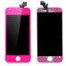 iPhone 5 Front Housing Digitizer Touch Panel Glass Screen With LCD Display Screen + Flex Cable + Bezel Frame + Home Button - Pink