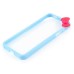 iPhone 5 iPhone 5s Cute Bowknot Frame Bumper Case Cover - Blue