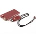 iPhone 5 iPhone 5s Leather Pouch Case Cover with Lanyard and Headphone Cable Winder - Brown