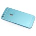 iPhone 6 Pattern Metal Back Cover Housing Replacement with Middle Frame + SIM Card Tray + Side Buttons + Apple Logo for iPhone 5 - Blue