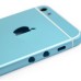 iPhone 6 Pattern Metal Back Cover Housing Replacement with Middle Frame + SIM Card Tray + Side Buttons + Apple Logo for iPhone 5 - Blue