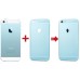 iPhone 6 Pattern Metal Back Cover Housing Replacement with Middle Frame + SIM Card Tray + Side Buttons + Apple Logo for iPhone 5 - Blue