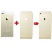 iPhone 6 Pattern Metal Back Cover Housing Replacement with Middle Frame + SIM Card Tray + Side Buttons + Apple Logo for iPhone 5 - Gold