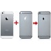 iPhone 6 Pattern Metal Back Cover Housing Replacement with Middle Frame + SIM Card Tray + Side Buttons + Apple Logo for iPhone 5 - Grey