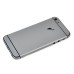 iPhone 6 Pattern Metal Back Cover Housing Replacement with Middle Frame + SIM Card Tray + Side Buttons + Apple Logo for iPhone 5 - Grey