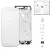 iPhone 6 Pattern Metal Back Cover Housing Replacement with Middle Frame + SIM Card Tray + Side Buttons + Apple Logo for iPhone 5 - Silver