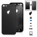 iPhone 6 Pattern Metal Back Cover Housing Replacement with Middle Frame + SIM Card Tray + Side Buttons + Apple Logo for iPhone 5S - Black