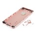 iPhone 6s Pattern Metal Back Cover Housing Replacement SIM Card Tray With  Apple Logo Side Buttons For iPhone 6 4.7 inch - Rose Gold