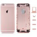 iPhone 6s Pattern Metal Back Cover Housing Replacement SIM Card Tray With  Apple Logo Side Buttons For iPhone 6 4.7 inch - Rose Gold