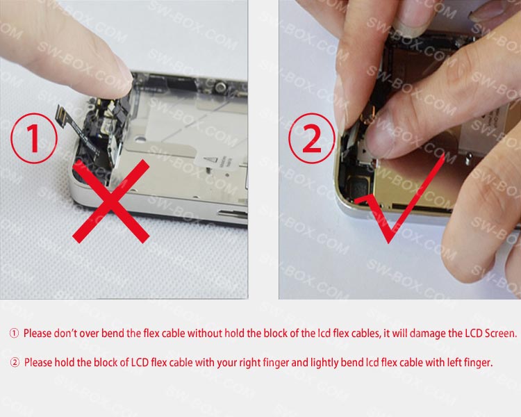 CDMAVerizoniPhone4DigitizerTouchPanelScreenwithLCDDisplayScreenFlexCableSupportingFrame-BlackOEM-41668