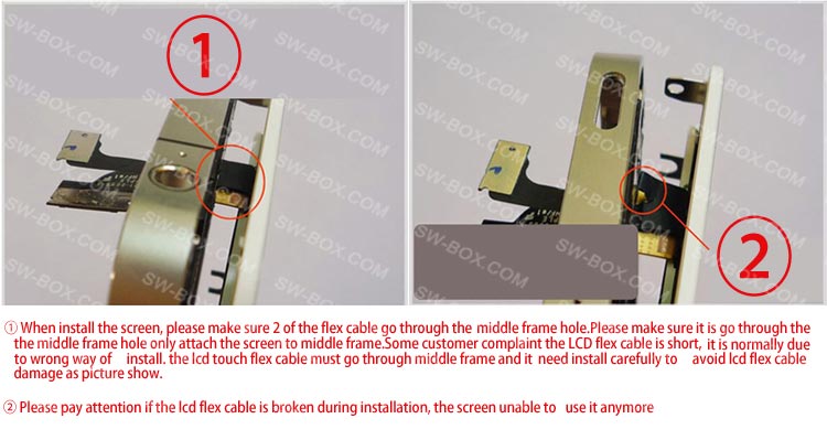 iPhone4DigitizerTouchPanelScreenwithLCDDisplayScreenFlexCableWhiteSupportingFrame-WhiteOEM-41966